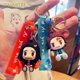 thumbnail image 2 of Twinkle1 lindo llaveros de dibujos animados accesorios de coche llaveros hoja de fantasma Kamado Tanjirou colgante Kochou Shinobu japón Anime Tomioka Giyuu Demon Slayer/Multicolor huangjie unisex, 2 of 2