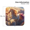 thumbnail image 2 of Bingfone Vintage Rainbow Cloud White Horse Leather Drinks Coasters with Set of 6,Suitable for Home Kitchen,Coffee Cup Coasters Home Gift, 2 of 7