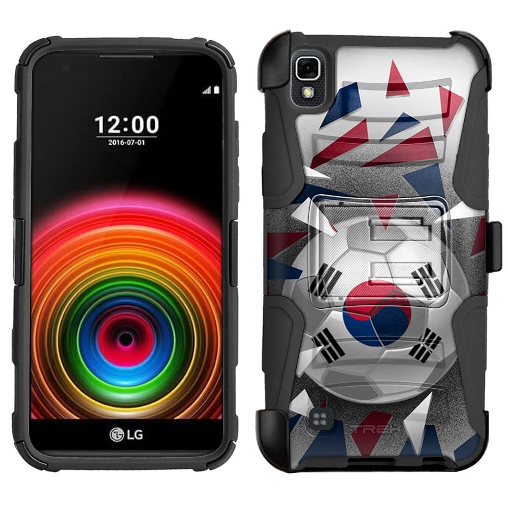 LG X Power Armor Hybrid Case Soccer Ball Korea Flag by Trek Media Group