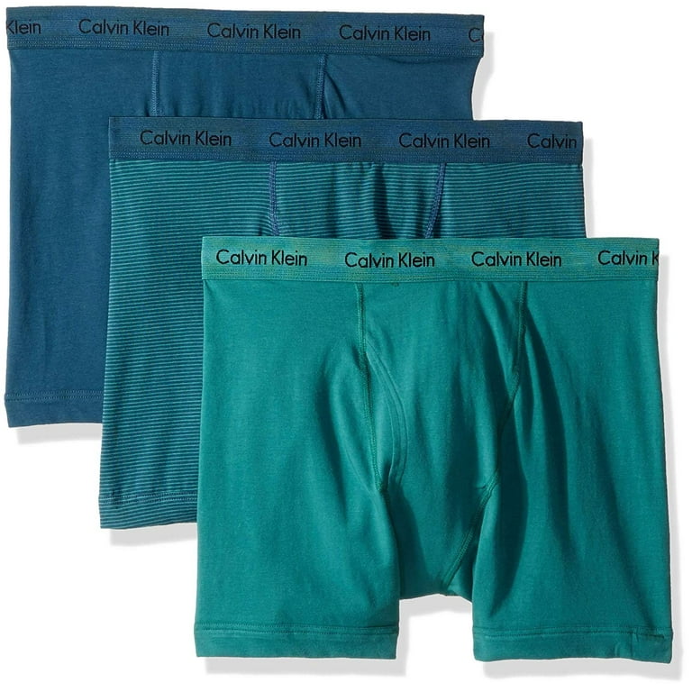 Calvin Klein Men's Cotton Stretch 3 Pack Boxer Briefs, Raleigh