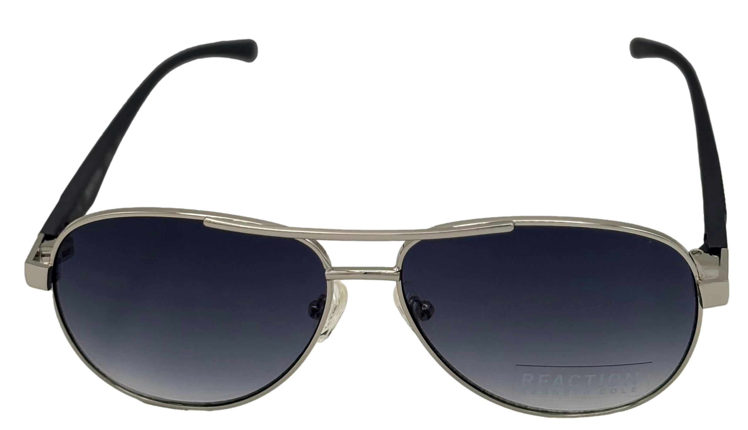 Kenneth Cole Reaction Mens Nickeltin Metal Aviator Sunglass, KC1431. 10W