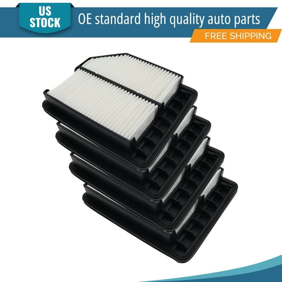 YXPCARS 4PCS Front Engine Air Filter for 2006 - 2011 Honda Civic 1.8L, New Air Filter Replacement (CA10165)