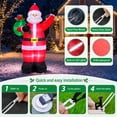 thumbnail image 6 of 8ft Christmas Inflatable Waving Santa with Gift Bag & LED Lights, Outdoor Indoor Xmas Decoration for Yard, Garden & Christmas Holiday Party, 6 of 12