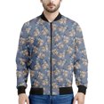 thumbnail image 3 of Chaqueta con cremallera y estampado 3D de animales de dibujos animados para hombre, chaqueta informal de calle con cremallera, sudadera estilo aviador para primavera y otoño, 3 of 5