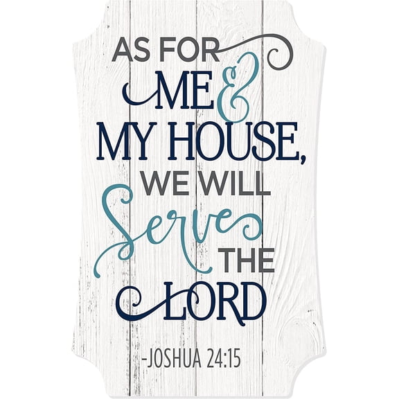 As for Me and My House We Will Serve The Lord Scalloped Wood Sign 8x12