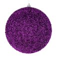 thumbnail image 1 of Vickerman N185766D Boule Perlée Violette de 4,75 Pouces avec Perçage 6 par Sac, 1 of 3