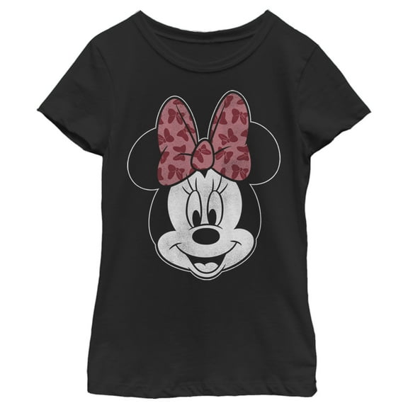 Girl's Mickey & Friends Modern Minnie Graphic Tee Black Medium
