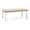 Natural Maple-Silver, variant on Newport Reception Waiting 20x40" Wood Coffee Table / Silver Steel / Walnut