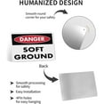 thumbnail image 3 of Danger Soft Ground Sign 8"x12" - Aluminum Tin Warning for Home Outdoor Garden, High-Visibility Hazard Decor for Construction, 3 of 8