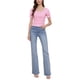 thumbnail image 2 of INSPIRAR CHIC Blusa corta de manga corta con estampado floral y fruncido en la parte delantera XL Rosa, 2 of 6