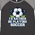thumbnail image 4 of Inktastic I'd Rather Be Playing Soccer Women's Plus Size T-Shirt, 4 of 5