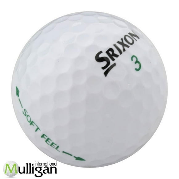 Mulligan - 12 balles de golf récupérées Srixon Soft Feel 5A, Blanc