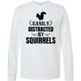 thumbnail image 3 of Inktastic Easily Distracted by Squirrels Long Sleeve T-Shirt, 3 of 5