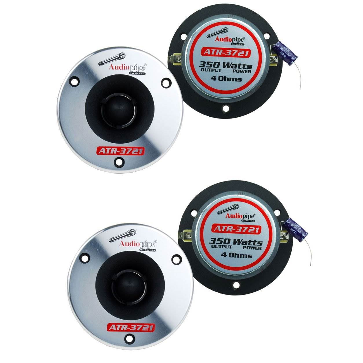 Audiopipe ATR3721 3.75" 350W Titanium Pro Car Audio Bullet Tweeters (4