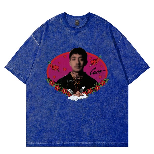 Cuco Valentines Vintage Wash Camisetas Ridin Album Tour Merch Ropa de calle unisex Algodón Manga corta