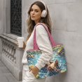 thumbnail image 4 of Pzuqiu Cute Otter Print Large Capacity Quilted Tote Bag for Women Lightweight Soft Puffer Tote for Work Travel School Teacher Use Versatile Daily Carry Shoulder Bag, 4 of 7