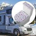 thumbnail image 6 of COEQINE Toilet Lid Cover and Toilet Tank Cover Fits Most Tanks & Lids, Elastic Bottom Easy Installation Breathable Toilet Cover 2 Piece Set, Butterfly Lavender Violet, 6 of 7
