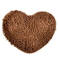 thumbnail image 1 of Kmbangi Floor Mat+Anti-Slip Solid Color Heart-Shaped Carpet Footcloth, 1 of 5