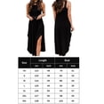 thumbnail image 2 of Vestido De Las Señoras Vestido de playa de verano Halter Vestido largo Moda elegante para ir de compras (Negro XL) Cgtredaw para Mujer Negro T M, 2 of 7