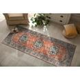 thumbnail image 4 of CAMILSON Oriental Retro Persian Traditional Vintage Distressed Non-Shedding Indoor Area Rug(4002-Orange 2x7), 4 of 9