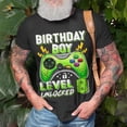 thumbnail image 3 of 8Th Birthday Boy Level 8 Unlocked Video Game Eight Years Old Unisex TShirt, 3 of 6