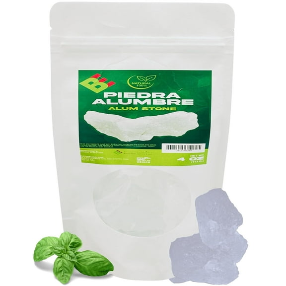 Piedra de alumbre (Piedra de Alumbre) – 4 onzas – Cristal multiusos para el cuidado y la curación de la piel – Desodorante natural y antitranspirante | Piedra de afeitar: