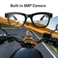 thumbnail image 2 of AI Smart Glasses with 8MP Camera, HD 1080P, Bluetooth Music/Calls, Open Ear, EIS, WiFi, Voice Assistant, Translation, Object Recognition for Travel, Outdoor, Wide Face (Transparent Lenses), 2 of 8