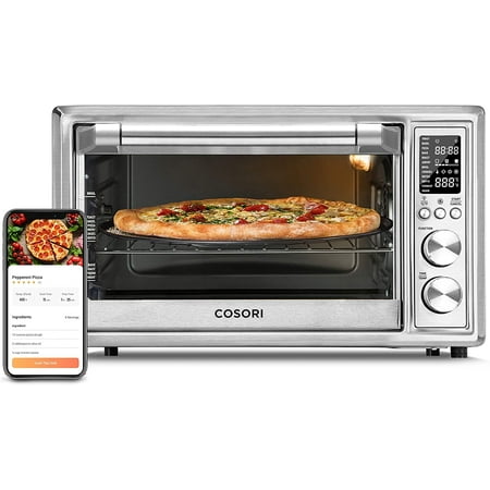 

Cosori Toaster Oven Air Fryer CS130-AO Smart 32QT Large Stainless Steel Countertop Convection Oven for Pizza Rotisserie 12-in-1 Silver