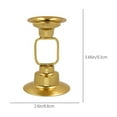 thumbnail image 3 of Mini Portavelas de Aleación de Hierro Soporte de Mesa | Candelabro de metal calado para decoración del hogar, eventos, bodas, mesa de comedor | Base Robusta Elegante | 9,3X6,6 cm | 1 paquete, 3 of 8