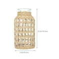 thumbnail image 2 of 1pc Rattan Woven Glass Vase Creative Desktop Vase Flower Arrangement Container, 2 of 8