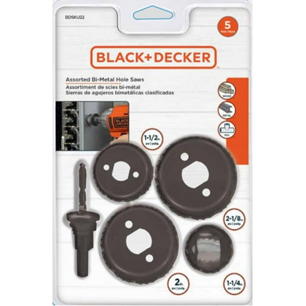 BLACK+DECKER 5 Piece BiMetal Hole Saw Set, BAH1SET5