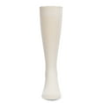 thumbnail image 4 of MeMoi Diamond Zag Knee High Sock with Scalloped Cuff - Girls - Female, 12, Winter White, 4 of 5