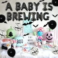 thumbnail image 2 of 36Pcs Halloween A Baby Is Brewing Baby Shower Decorations A Baby Is Brewing foil Balloons Banner Black White Latex Balloons 3D Bat Wall Stickers for Halloween Themed Baby Shower Party Decor Supplies, 2 of 7
