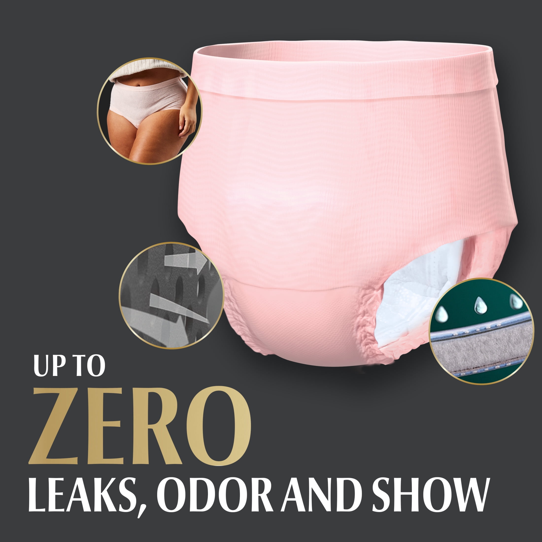 (2 pack) Depend Silhouette Women’s Incontinence & Postpartum Bladder Leak Underwear, L, 52 Count