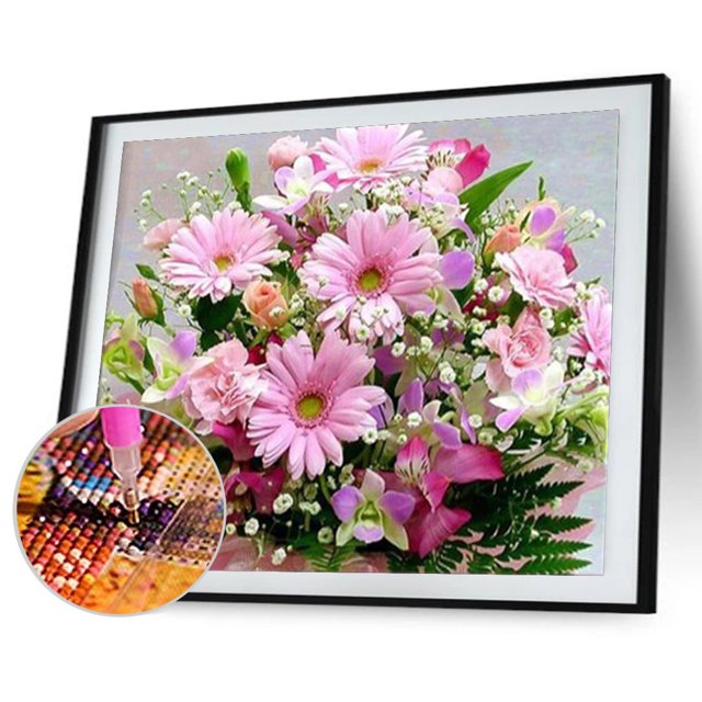 Cuadros Decorativos 5D Kit Rhinestone DIY Arreglo de flores Ronda completa Taladro Diamante Pintura Artesanía DQrwqpou Nuevos Originales