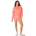 thumbnail image 3 of Celebrity Pink Women's and Women's Plus Quarter Zip Pullover French Terry Sweatshirt, Sizes XS-4X, 3 of 7