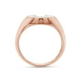 thumbnail image 4 of 1/3 Carat Round Cut Lab Created Moissanite Diamond Horseshoe Statement Ring In 10K Solid Rose Gold Jewelry For Men (G-H Color, VVS1 Clarity, 0.33 Cttw)-9, 4 of 7