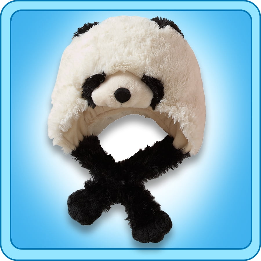 Authentic Pillow Pets Comfy Panda Hat Plush Toy Gift