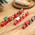 thumbnail image 3 of Christmas Train Decorations Children's Holiday Surprises Gifts Display Windows Tabletops Room Decorations Wooden Small Gift Toys, 3 of 5