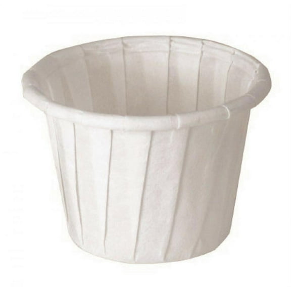 Solo Paper Souffle Cup, 0.75 oz., White, 5000 Count