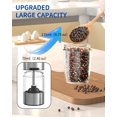 thumbnail image 5 of BN-LINK Gravity Electric Pepper and Salt Grinder Set, 2pack Battery Operated Automatic Pepper Mill Grinder with LED Light, Adjustable Coarseness, One Hand Automatic Operation, for Home Kitchen BBQ, 5 of 9