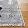 thumbnail image 3 of SAFAVIEH Marrakesh Lillian Medallion Polyester Runner Rug, Grey/Navy, 2'2" x 8', 3 of 8