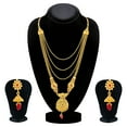 thumbnail image 3 of Sukkhi Splendid Gold Plated Long Haram Necklace Set For Women, 3 of 5