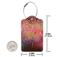 thumbnail image 4 of Cauagu Fireworks Pattern Luggage Tags,Leather Luggage Tags Personalized Luggage Tag Travel Tags Privacy Cover ID Label for Travel Bag Suitcase-2 PCS, 4 of 5