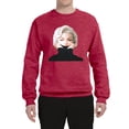 thumbnail image 2 of Wild Bobby, Hip Marilyn Monroe Portrait Classic Beauty Pose, Famous People, Unisex Crewneck Graphic Sweatshirt, Vintage Heather Red, Large, 2 of 4