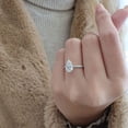 thumbnail image 2 of Teardrop Solitaire With Accents Engagement Ring 1.7 Ct Pear Cut Diamond 14K White Gold Over, 2 of 2