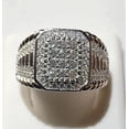 thumbnail image 3 of Silver & Stone Jewels 3.00 Ct Round Cut Cubic Zirconia Men Pinky Band Ring In 14K White Gold Plated, 3 of 4