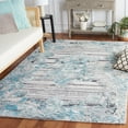 thumbnail image 2 of SAFAVIEH Marquee Madilyn Abstract Polyester Area Rug, Grey/Teal, 6' x 6' Square, 2 of 8