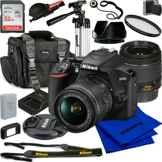 Nikon D3500 DSLR Camera with 18-55mm VR Lens + 32GB Card, Tripod, Case, and  More 18pc Bundle 