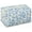 Blue, variant on Quilted Makeup Pouch,Cotton Puffy Makeup Bag, Coquette Cosmetic Bag for Women and Girls, Aesthetic Organizer Bag, Cute Flower Travel Toiletry Bag